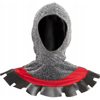 Kapuce: přilba středověkého rytíře, stříbrná