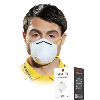 Plynová maska Reis MAS F FFP1 Protiprachová polomaska 20 ks