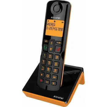 Stolní telefon Alcatel S280 ČERNÁ/ORANŽOVÁ - DECT TELEFON