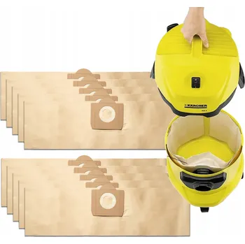 Sáček do vysavače 10x SÁČEK do VYSAVAČE Kärcher WD 3 Premium Home PAPÍROVÝ Sáčky VELKÉ
