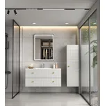 Erga Samira, LED zrcadlo 60x80cm v černém rámu, 2185 lm, 3 barvy světla, přední/zadní osvětlení, ERG-V01-SAMIRA-6080-BK