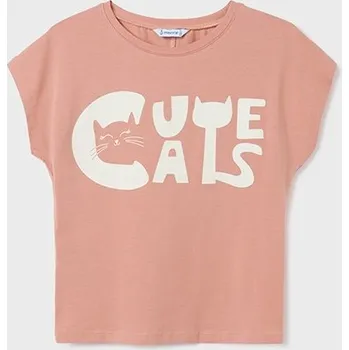 6032-82 MAYORAL Tričko s krátkým rukávem roztomilé kočky vel 152