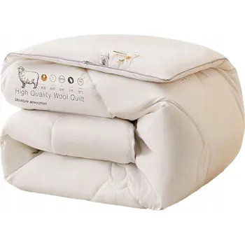 přikrývka Vlněná Přikrývka Zimní z Ovčí Vlny Teplá na Zimu Vlna 160x200cm