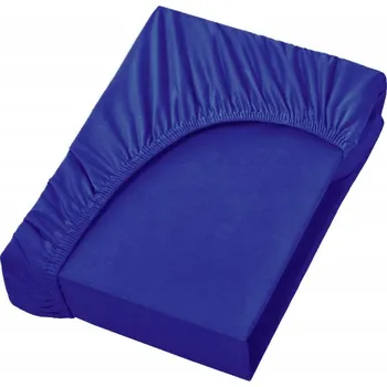 Prostěradlo PROSTĚRADLO S GUMOU JERSEY PARIS BAVLNA 200X220 + 25 CM TMAVĚ MODRÁ