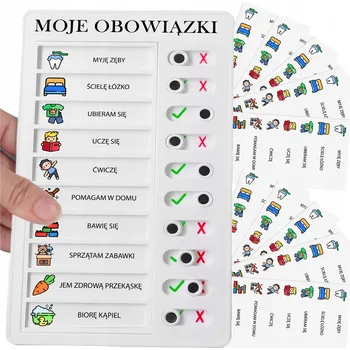 Obraz Motivační tabule pro děti, plastová, bílá, s 10 archy