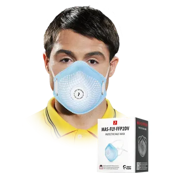 Plynová maska Reis MAS FLY FFP2DV Protiprachová polomaska s ventilem 10 ks