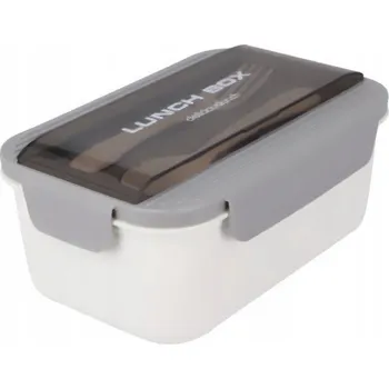 Svačinový box UZAVÍRATELNÝ OBĚDOVÝ BOX S PŘÍBORY PLAST 21 X 14 X 7 CM