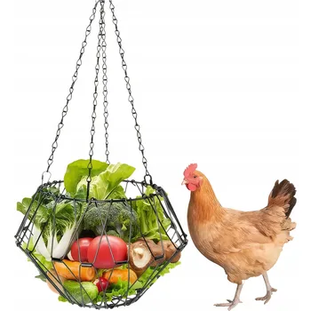 Pro ptáka ZÁVĚSNÉ KRMÍTKO PRO KUŘATA KULOVITĚ-VÁLCOVÁ SKLÁDACÍ KONSTRUKCE