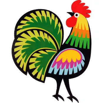 Obraz MAGNET DŘEVĚNÝ FOLK - KOHOUT Z ŁOWICZE FOLKSTAR