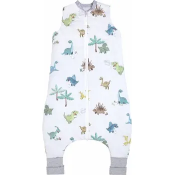 Spacák PULP BAMBOO Zateplený spací pytel s nožičkami pro děti - TOG 1,75 od 3 do 5 let - Barevní dinosauři