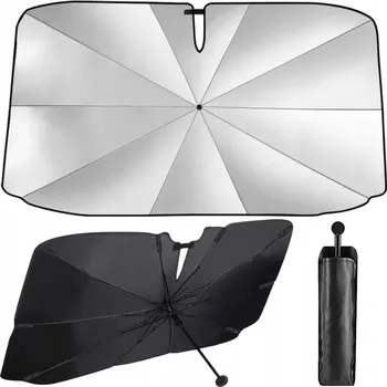 Stínítko do auta SLUNEČNÍ CLONA PARASOL UV DO AUTA NA PŘEDNÍ SKLO 145x83cm