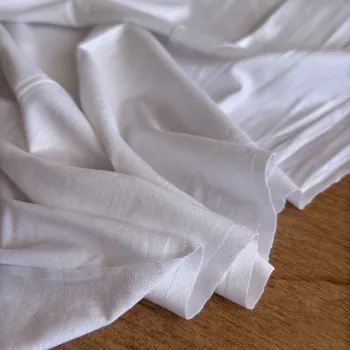 Tričkový modalový jemný úplet bílý