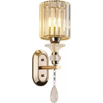 Nástěnné svítidlo KŘIŠŤÁLOVÁ nástěnná lampa černá zlatá GLAMOUR CRYSTAL