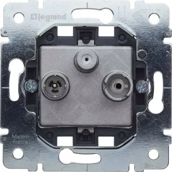 Elektrická zásuvka Anténní zásuvka nástěnná Legrand stříbrná