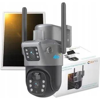 Bezpečnostní kamera EXTERNÍ SOLÁRNÍ KAMERA OTOČNÁ LTE SE DVĚMA OBJEKTIVY VISION 8MP 4K