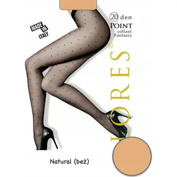 Dámské punčochy Punčocháče hladké Lores POINT 20den béžové Natural velikost 1/2