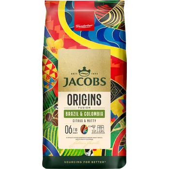 Káva Jacobs Origins Fusion Brazílie a Kolumbie Káva zrna 1 kg 100% Arabica