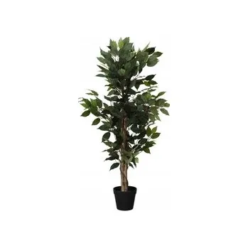 umělá květina UMĚLÝ FIKUS 115 CM V ČERNÉM KVĚTINÁČI PLAST