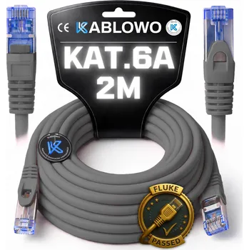 Síťový kabel LAN KABEL SÍŤOVÝ RJ45 CCA ETHERNET CAT.6A S/FTP 2M LANBERG