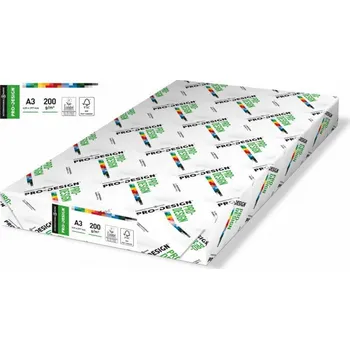 Kancelářský papír Pro-Design Kopírovací papír FSC, saténový, třída A++, A3, 168CIE, 200 g/m2, 250 listů.