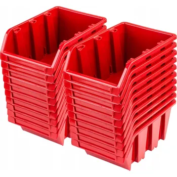 Úložný box 20x skladový kontejner box NP4 KTR12 červená