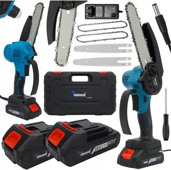 Motorová pila 36V AKU ŘETĚZOVÁ PILA PILA 2xAKU 6" 2X AKU 2 MAZACÍ ŘETĚZ