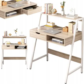 Psací stůl Obdélníkový psací stůl Muvu 81 x 50 x 100 cm světlý dub