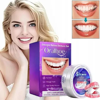 Péče o zubní náhradu Zestaw Protez Silikonowych Tymczasowe Sztuczne Zęby Ortodontyczne