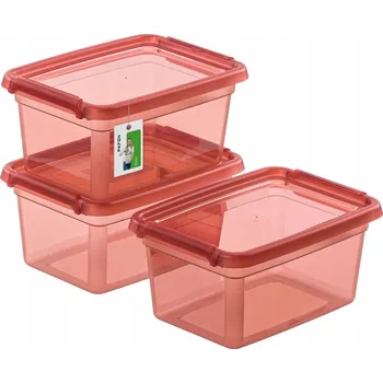 Dóza na potraviny Sada barevných dóz BaseStore 3x 1,5L pro skladování potravin