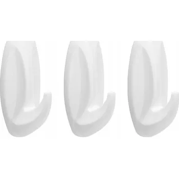 Věšák Háček bez vrtání Alsea bílý