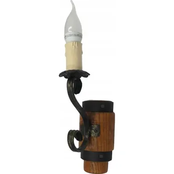 Nástěnné svítidlo Nástěnné svítidlo KN 1 Piasta, dřevěná lampa na zeď
