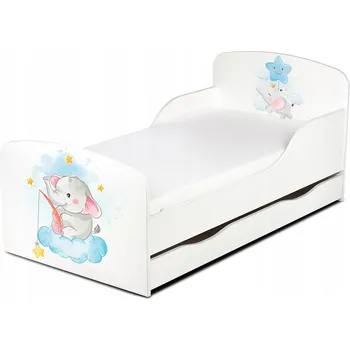 Prostěradlo Postel Leomark Sloni 76 x 144 cm bílá