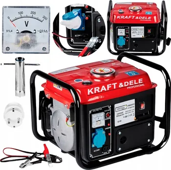 Elektrocentrála Jednofázová přenosná elektrocentrála Kraft&Dele 1200 W benzínová