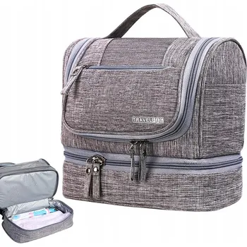Kosmetická taška PROSTORNÁ CESTOVNÍ KOSMETICKÁ TAŠKA KUFŘÍK NA CESTY - Voděodolná