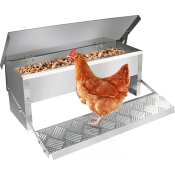 krmítko pro hospodářská zvířata 5KG Automatické krmítko pro kuřata Nerezová ocel