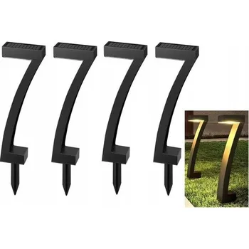 Venkovní osvětlení SLOUPKY ZAHRADNÍHO OSVĚTLENÍ SADA 4 KS SOLÁRNÍ LED LAMPA MODERNÍ