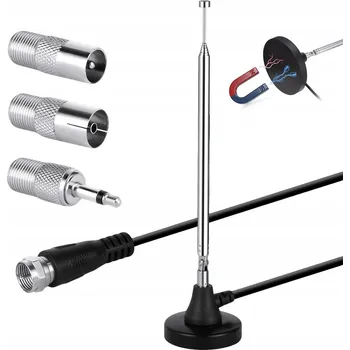 Bezpečnostní kamera Prutová rádiová anténa 3m z nerezové oceli se třemi adaptéry