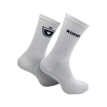 Příslušenství pro přípravu kávy Kofio High Solid Crew Socks - vysoké ponožky (36-41 ) - bílé