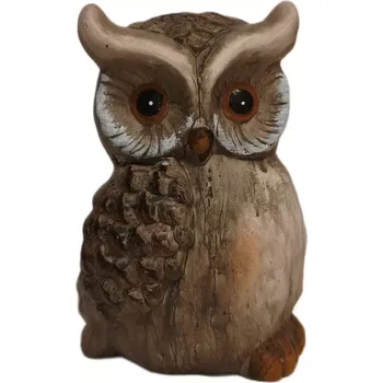 Zahradní dekorace Prodex 24000 Sova hnědá 19 x 13 figurky a sochy keramika