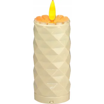 Svíčka Elektrický HŘBITOVNÍ SVÍČKA LED svíčka PRIMA 13,5 cm KRÉMOVÁ