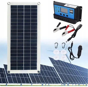 IP kamera FOTOVOLTAICKÝ SOLÁRNÍ PANEL 300W flexibilní regulátor 60A kabely