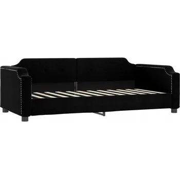 Pohovka Černá pohovka s funkcí spaní 223 x 100 x 66,5 cm