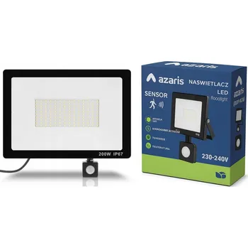 LED reflektor floodlight 200 W bílý studený 18000 lm IP66 pohybový senzor