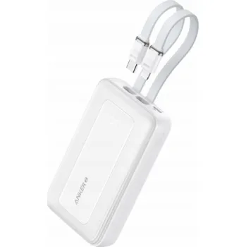 Elektronika Anker Powerbanka Anker (10K, 30W, vestavěný kabel USB-C + Lightning), bílá | Anker