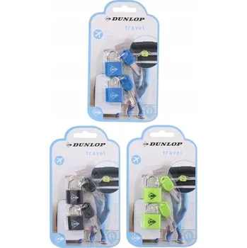 Dunlop Cestovní ZÁMEK na zavazadla, kufr, skříňku - NA KLÍČEK - sada 2 ks