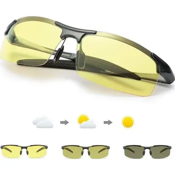 Brýlová obroučka Brýle TJUTR pro noční řízení, fotochromatické polarizované sluneční brýle pro muže, kovový rám -