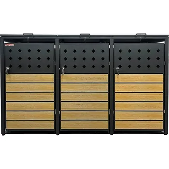 Popelnice SCORPION Přístřešek na popelnice D01GW3Z, antracit / hnědý