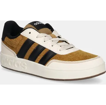 Chlapecké tenisky Dětské tenisky adidas BREAKBASE JQ7774 hnědá 82A, EUR 37 1/3