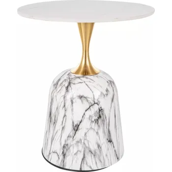 Konferenční stolek Konferenční stolek Fama bílý mramor/zlatý