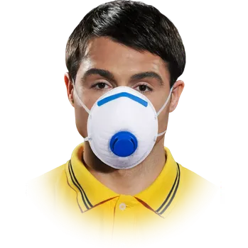 Plynová maska Reis MAS F FFP2V ZF Protiprachová polomaska s ventilem 20 ks